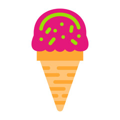 Cone Ice Cream Vector Design Icon Style