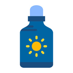 Sunscreen Bottle Vector Design Icon Style