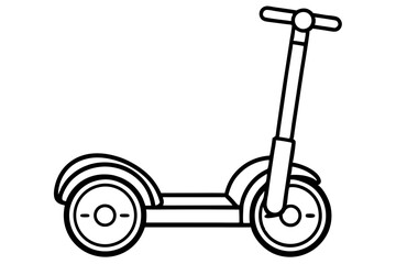 segway line art silhouette vector illustration