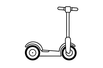 segway line art silhouette vector illustration