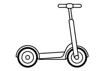segway line art silhouette vector illustration