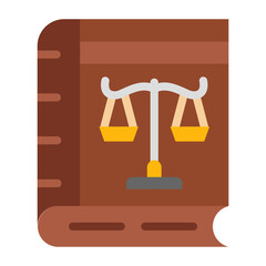 Lawbook Vector Design Icon Style