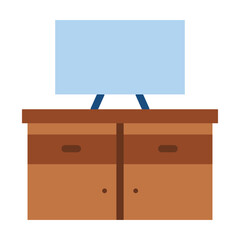 Tv Table Vector Design Icon Style