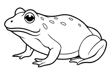 toad line art silhouette vector illustration