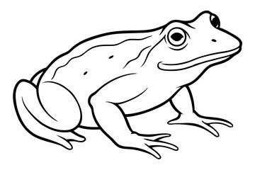 toad line art silhouette vector illustration