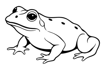 toad line art silhouette vector illustration