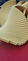 modern abstract structure of white plastic material