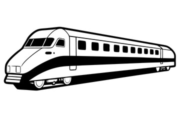 train line art silhouette vector illustration