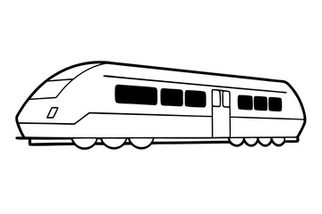 train line art silhouette vector illustration