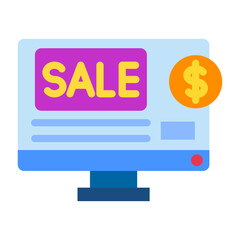 Online Sale Vector Design Icon Style