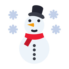 Snow Man Vector Design Icon Style