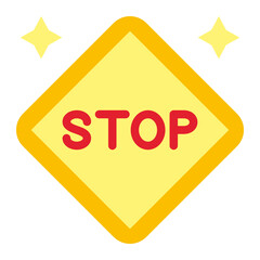 Stop Sign Vector Design Icon Style