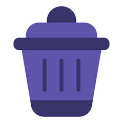 Trash Can Vector Design Icon Style