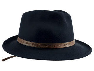 Elegant fedora hat with wool finish and wide brim offering timeless style