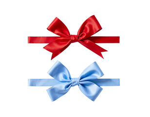 red bow isolated on white background