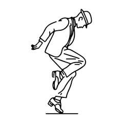 tap dancer vector illustration