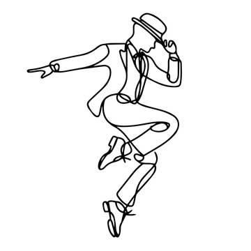 tap dancer vector illustration