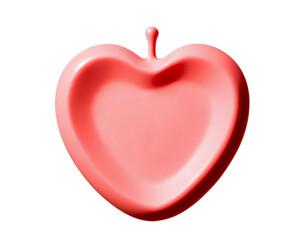 red heart isolated on white