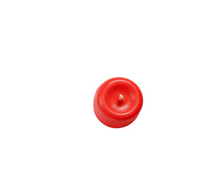 red button on white background