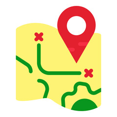 Map Vector Design Icon Style