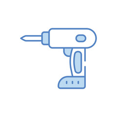 Drill Machine vector icon stock illustration