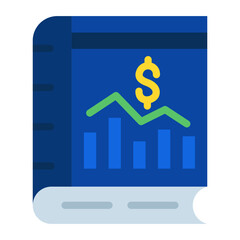Finance Book Vector Design Icon Style