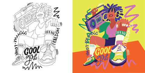 Trendy lettering quote for t-shirt design, mug print, bag print, clothes fashion. 100% hand drawn vector image.