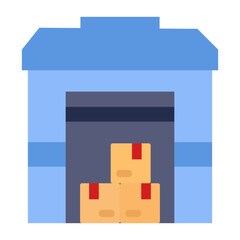 Warehouse Vector Design Icon Style