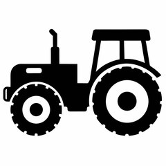 Obraz premium Red tractor on a white background isolated with farm and agricultural equipment