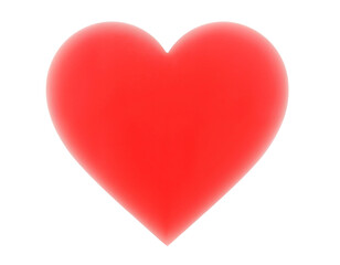 red heart isolated on white
