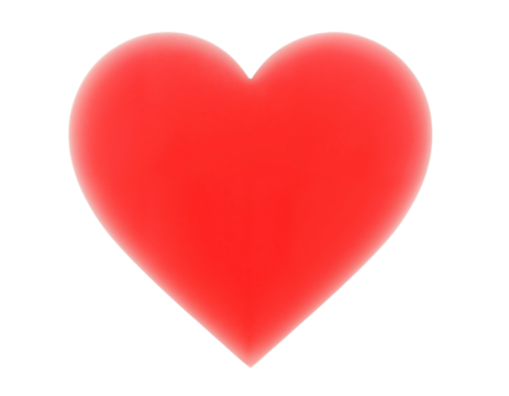 red heart isolated on white - Powered by Adobe