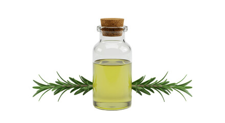 Isolated Bottle of Rosemary Oil