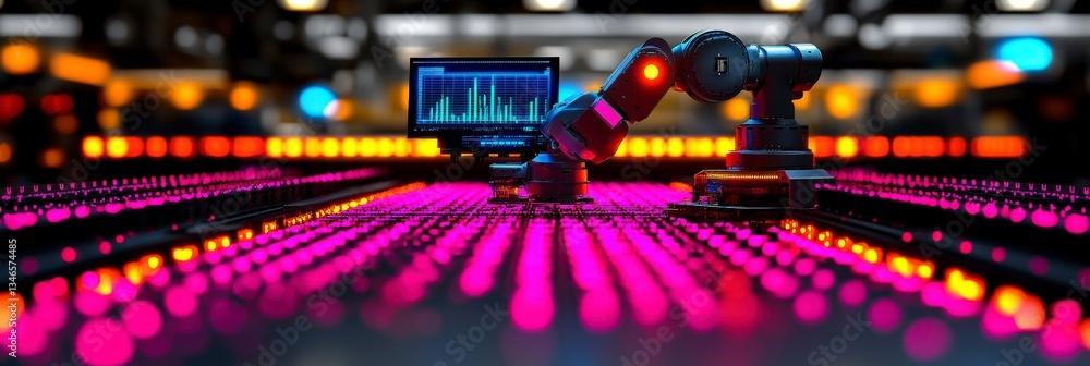 Poster automated production enhanced by robotic precision.