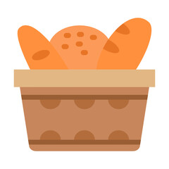 Bread Basket Vector Design Icon Style