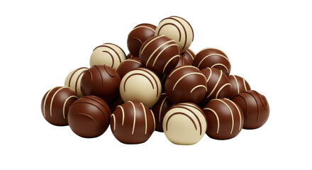 Isolated Chocolate Truffles