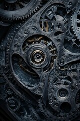 Intricate gears mechanism intricate detailed metal engineering