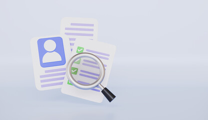 Job recruitment, good for banner and social media 3d illustration