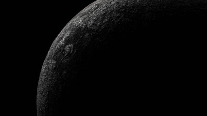 moon in space rendered
