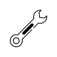 Wrench  vector icon stock illustration