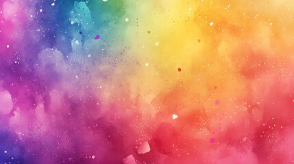 Mardi Gras Digital Watercolor Background with Colorful Abstract Splash