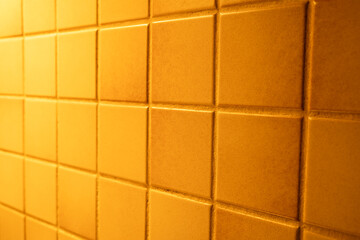 Small yellow retro tiles background