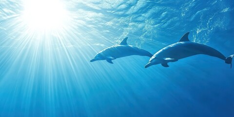 Graceful Dolphins in Motion Banner