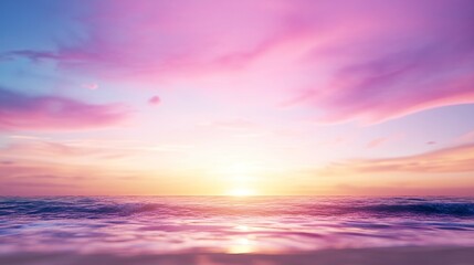 Vibrant sunset over ocean