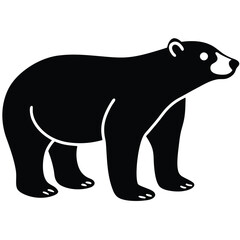 Adobe Illustrpolar bear vector silhouette illustration on black backgroundator Artwork