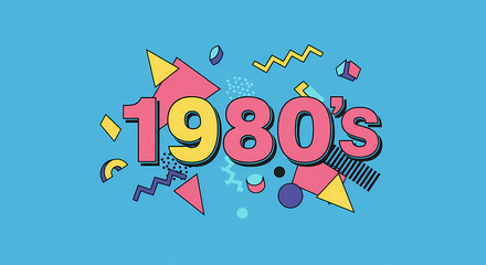1980s abstract illustration ,bold colours-80s nostalgia theme