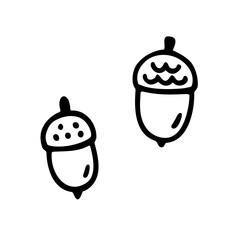 シンプルなどんぐりのイラスト素材 © kikomai