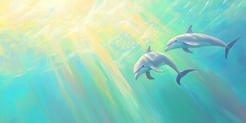 Graceful Dolphins in Motion Banner
