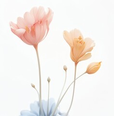 flores estilo acuarela. 