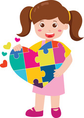 Kids Illustration for World Autism Awareness