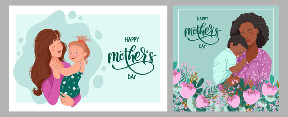 Set of cards for Mothers Day 